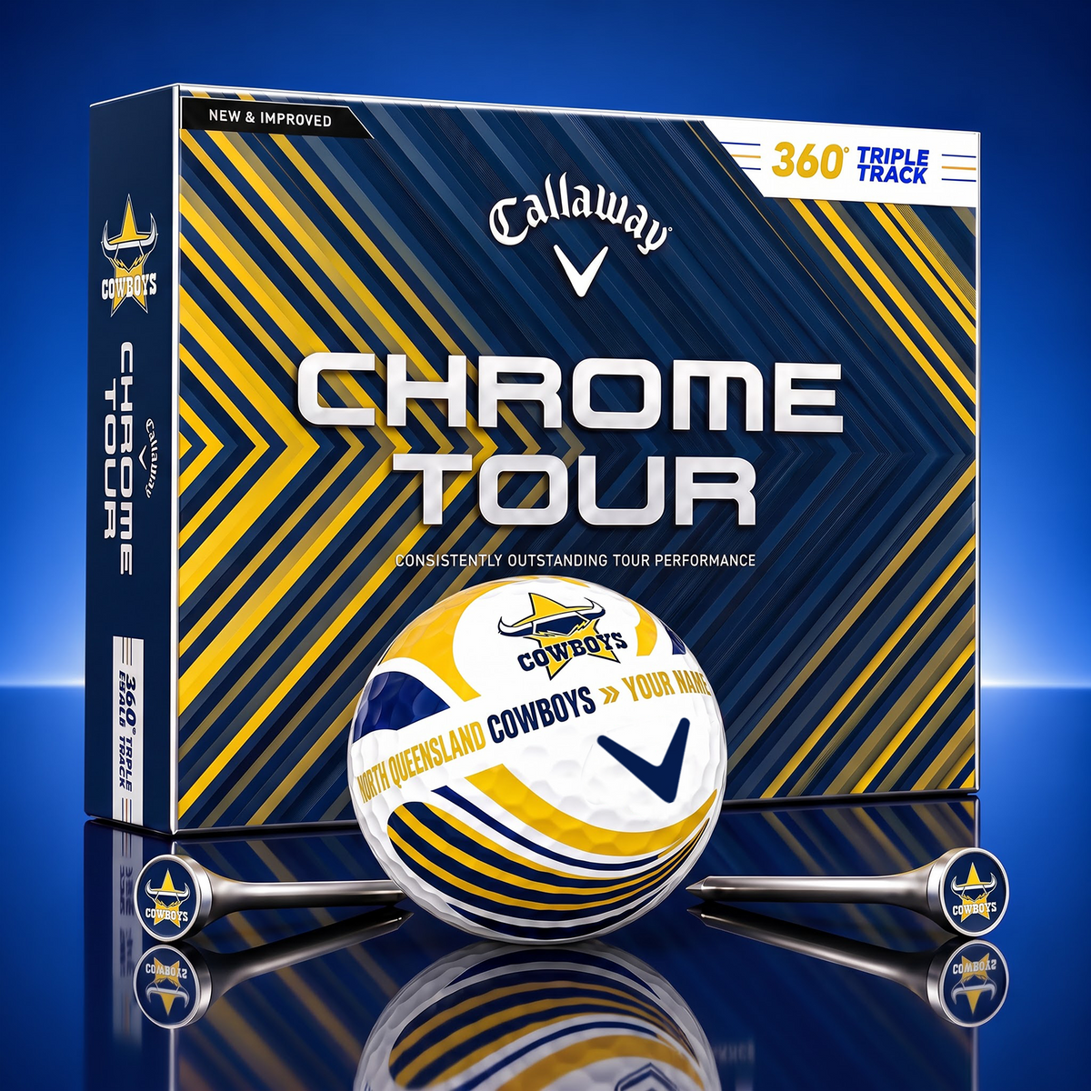 SIGNATURE NRL X NQC EXCLUSIVE TOURNAMENT PERSONALIZED GOLF BALL V3 COLLECTION NDT VHM 270826