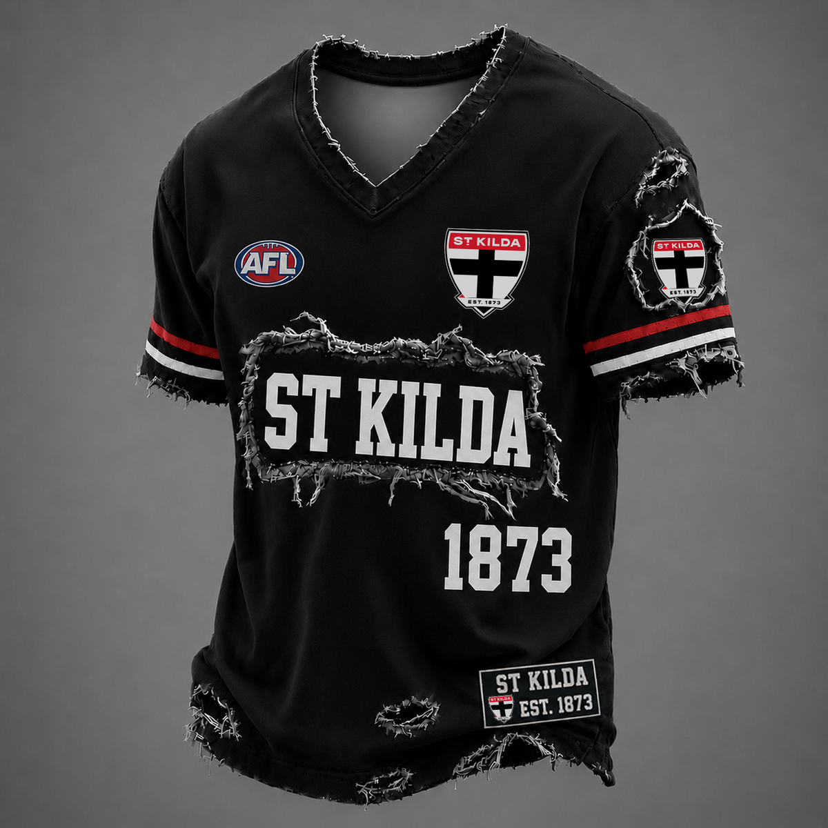 STK x AFL LUXURY V-Neck T-Shirt