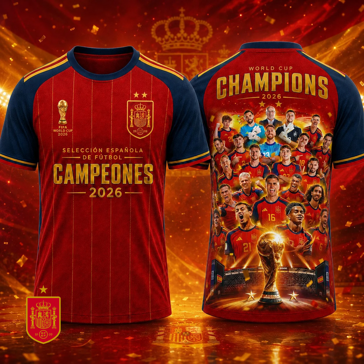 Spain National Team 2026 FIFA World Cup Champions 3D Apparel V16
