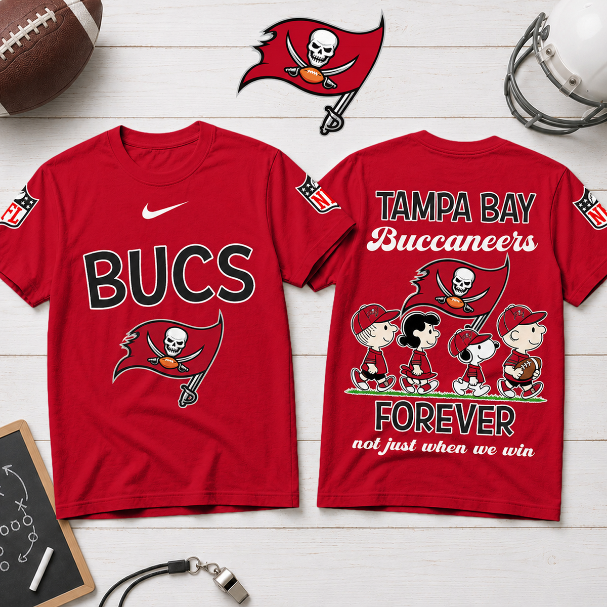 TB x NFL Forever ƒ?? Peanuts Football Fan 3D Shirt 2007