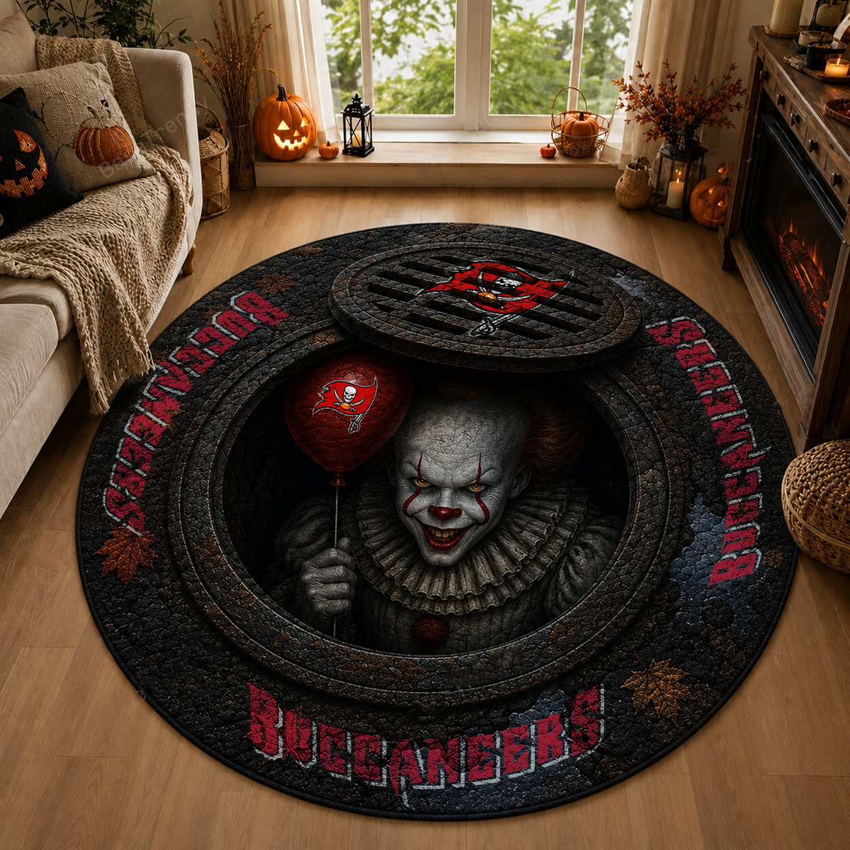 TB x NFL Halloween IT Rug