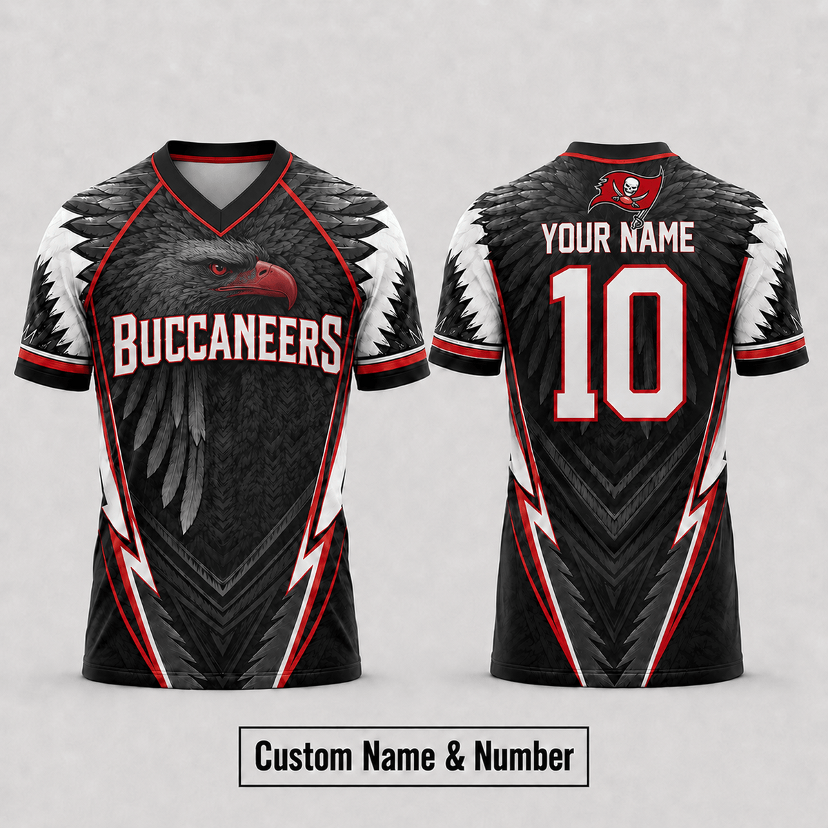 TB x NFL Premium Custom Name And Number Jersey For Fierce Football Fans
