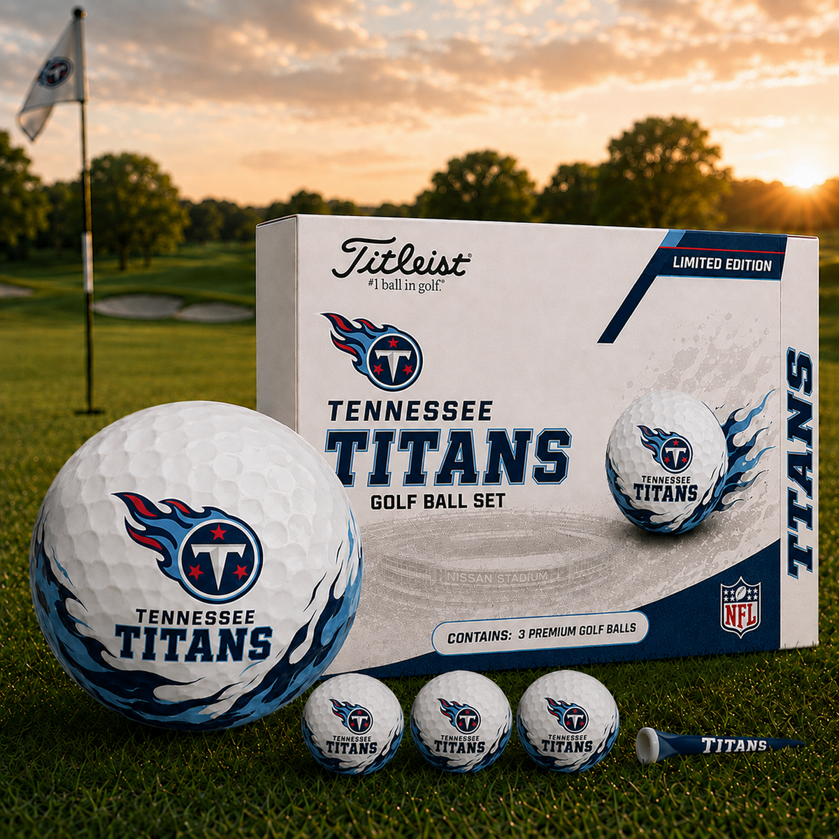 TEN x NFL Inspired Golf Ball Set 3 Premium Golf Balls