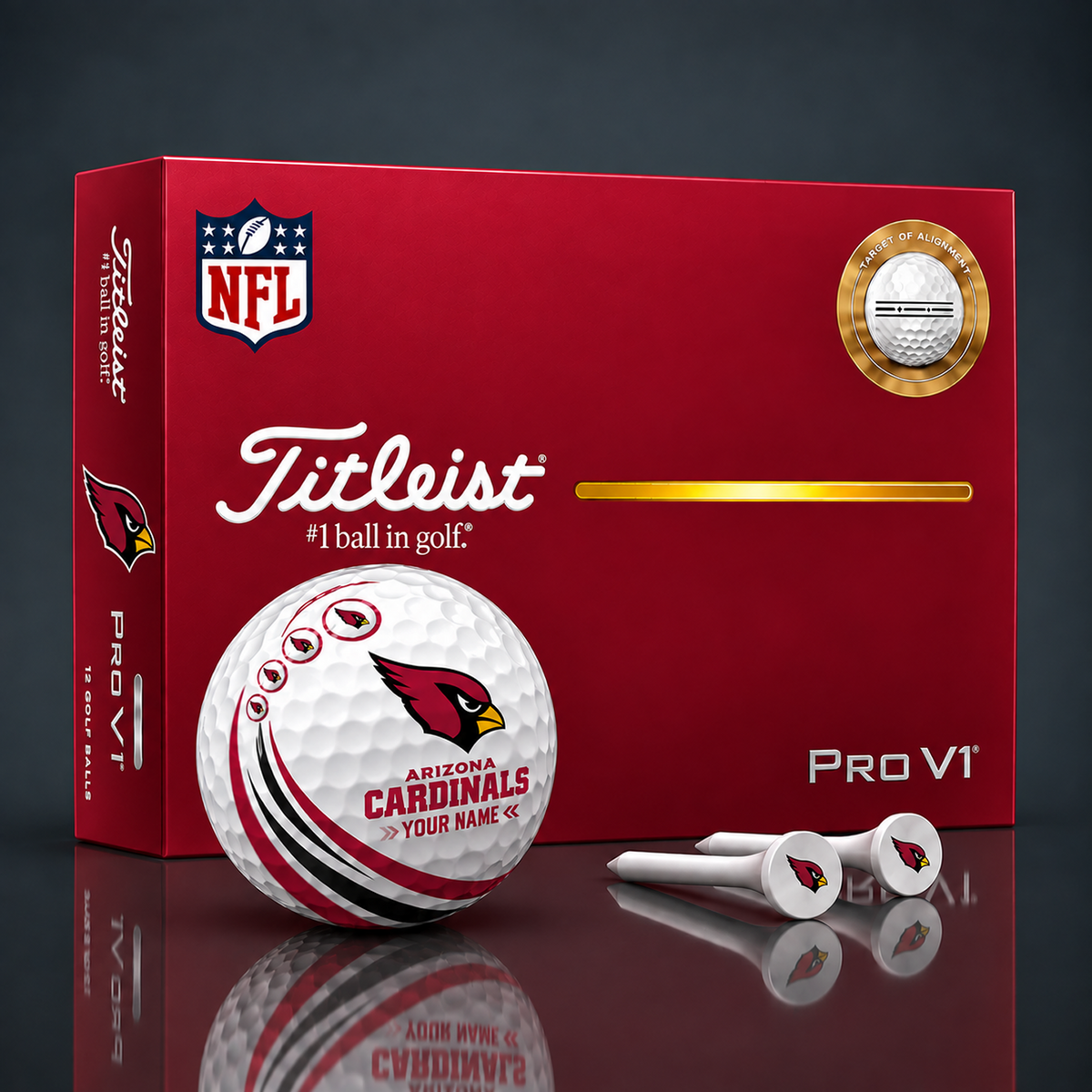 Titleist X Premium NFL ARI PERSONALIZED GOLF BALL LIMITED EDITION V4