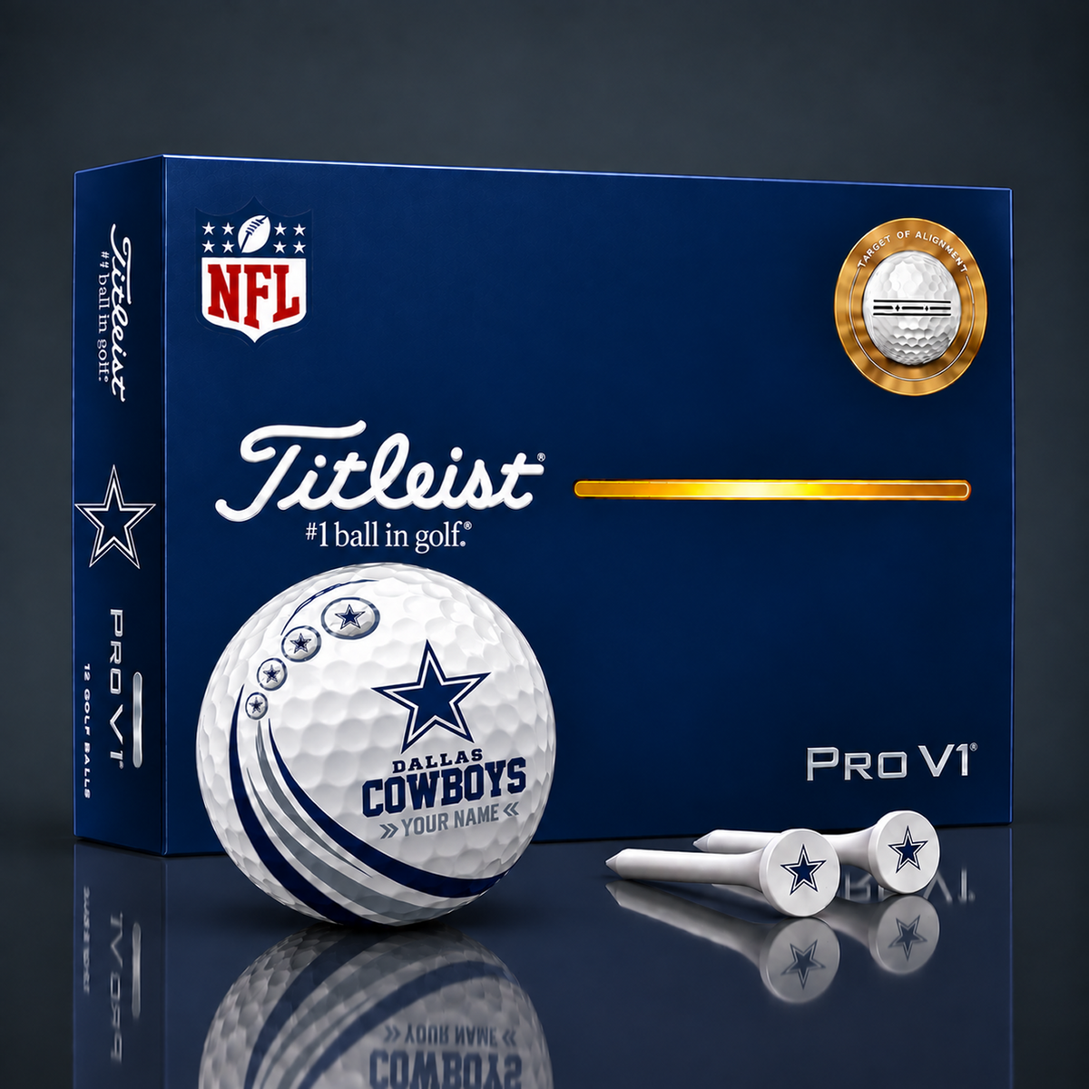 Titleist X Premium NFL DAL PERSONALIZED GOLF BALL LIMITED EDITION V4