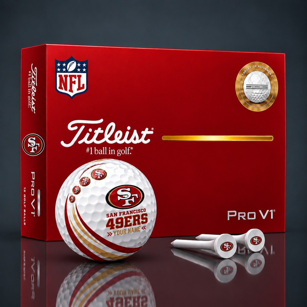 Titleist X Premium NFL KSF PERSONALIZED GOLF BALL LIMITED EDITION V4
