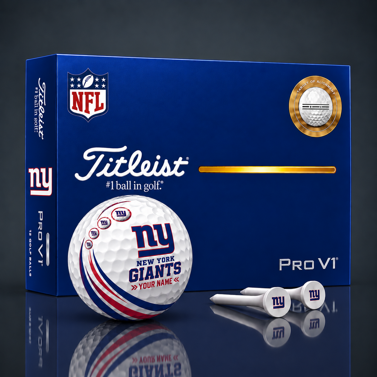 Titleist X Premium NFL NYG PERSONALIZED GOLF BALL LIMITED EDITION V4