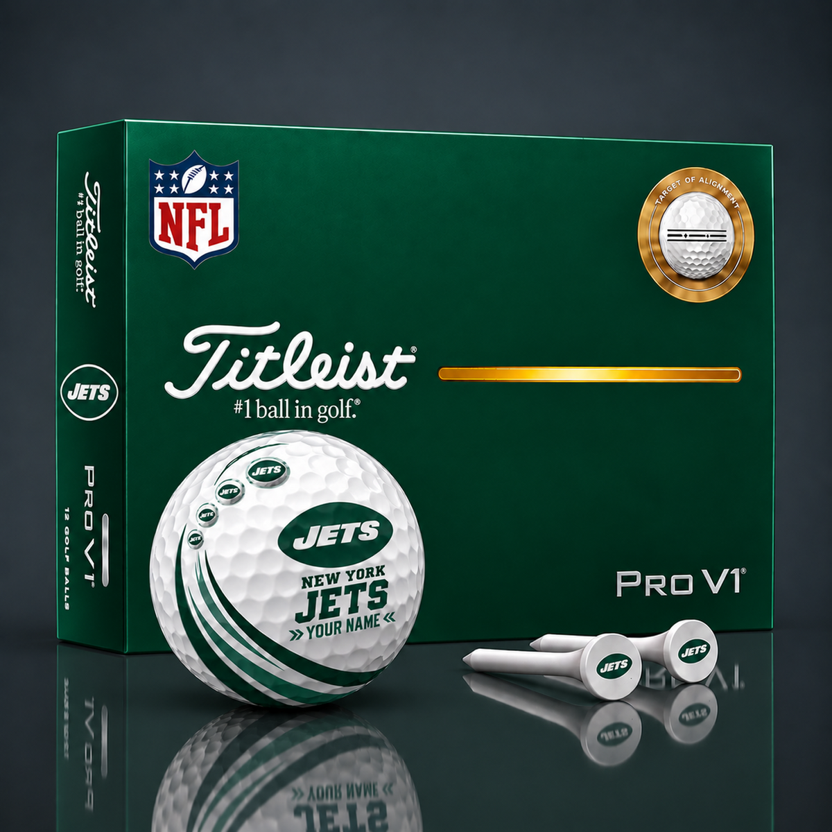 Titleist X Premium NFL NYJ PERSONALIZED GOLF BALL LIMITED EDITION V4