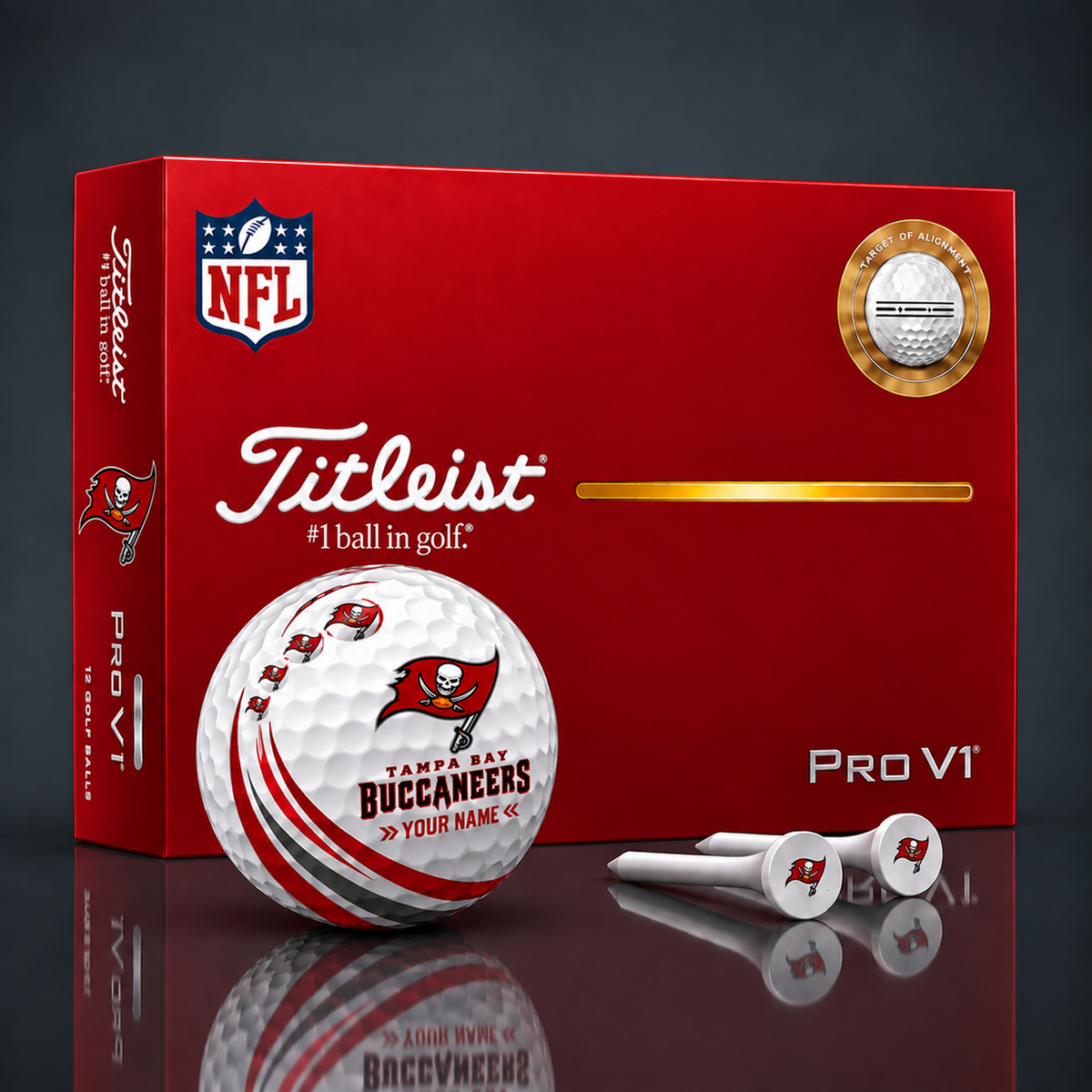 Titleist X Premium NFL TB PERSONALIZED GOLF BALL LIMITED EDITION V4