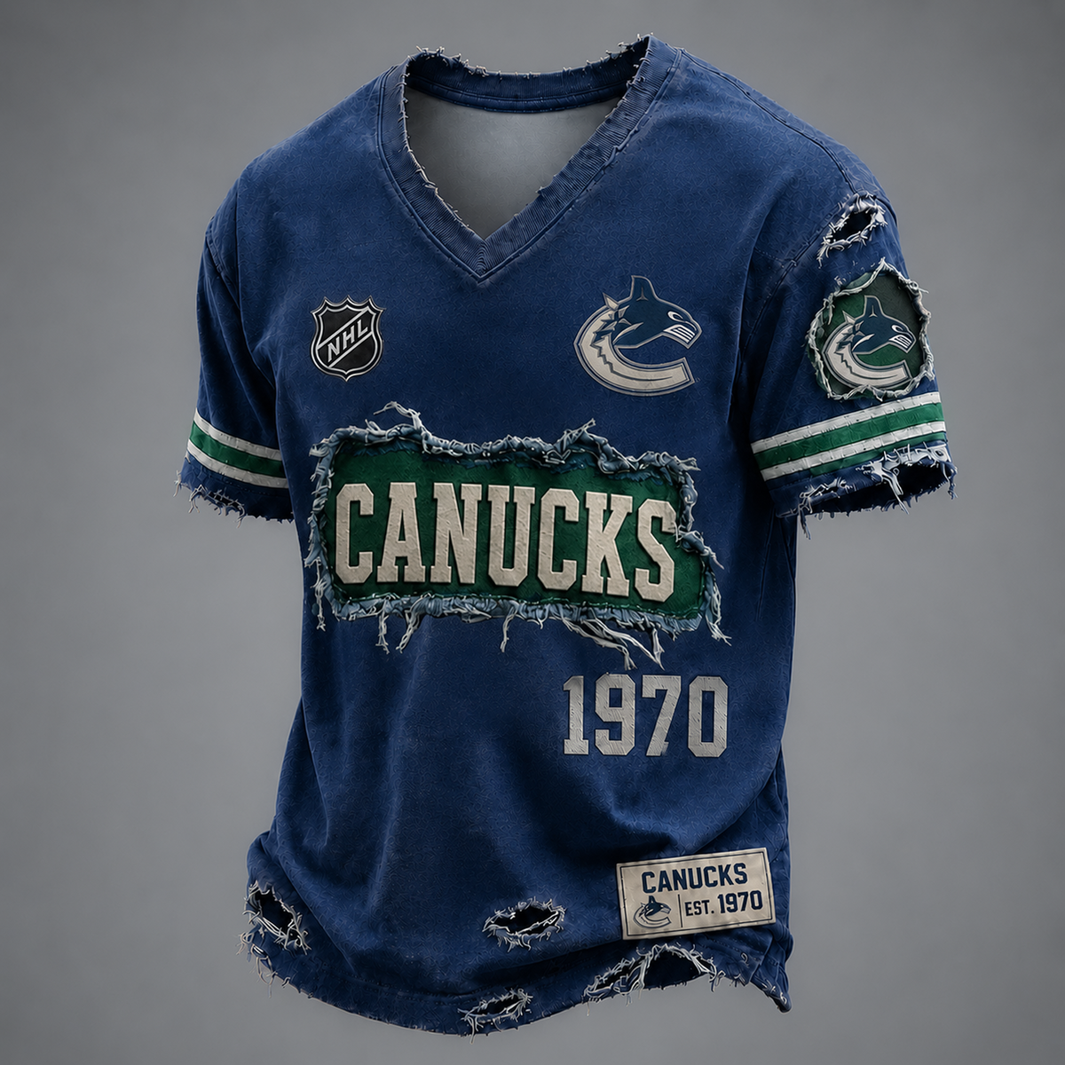 VAN x NHL LUXURY V-Neck T-Shirt 2705 DatND DVT