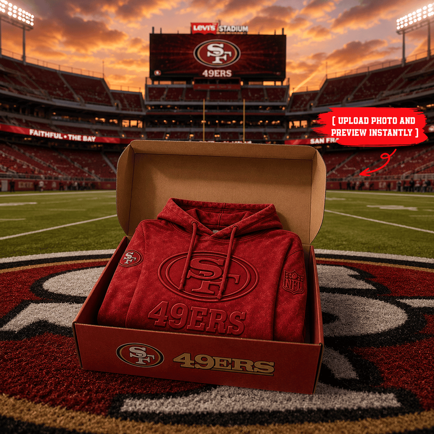 Premium NFL Personalized Embossed Hoodie NMD CTKT