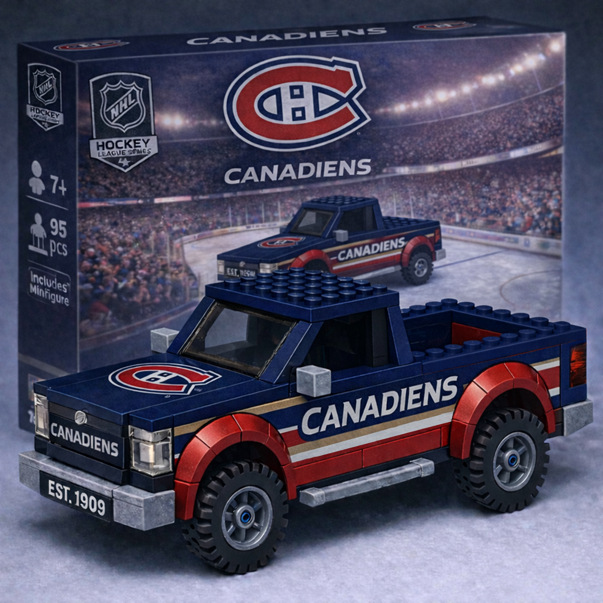 MTL x NHL Building Blocks Truck Toy Set V2 DatND DVT