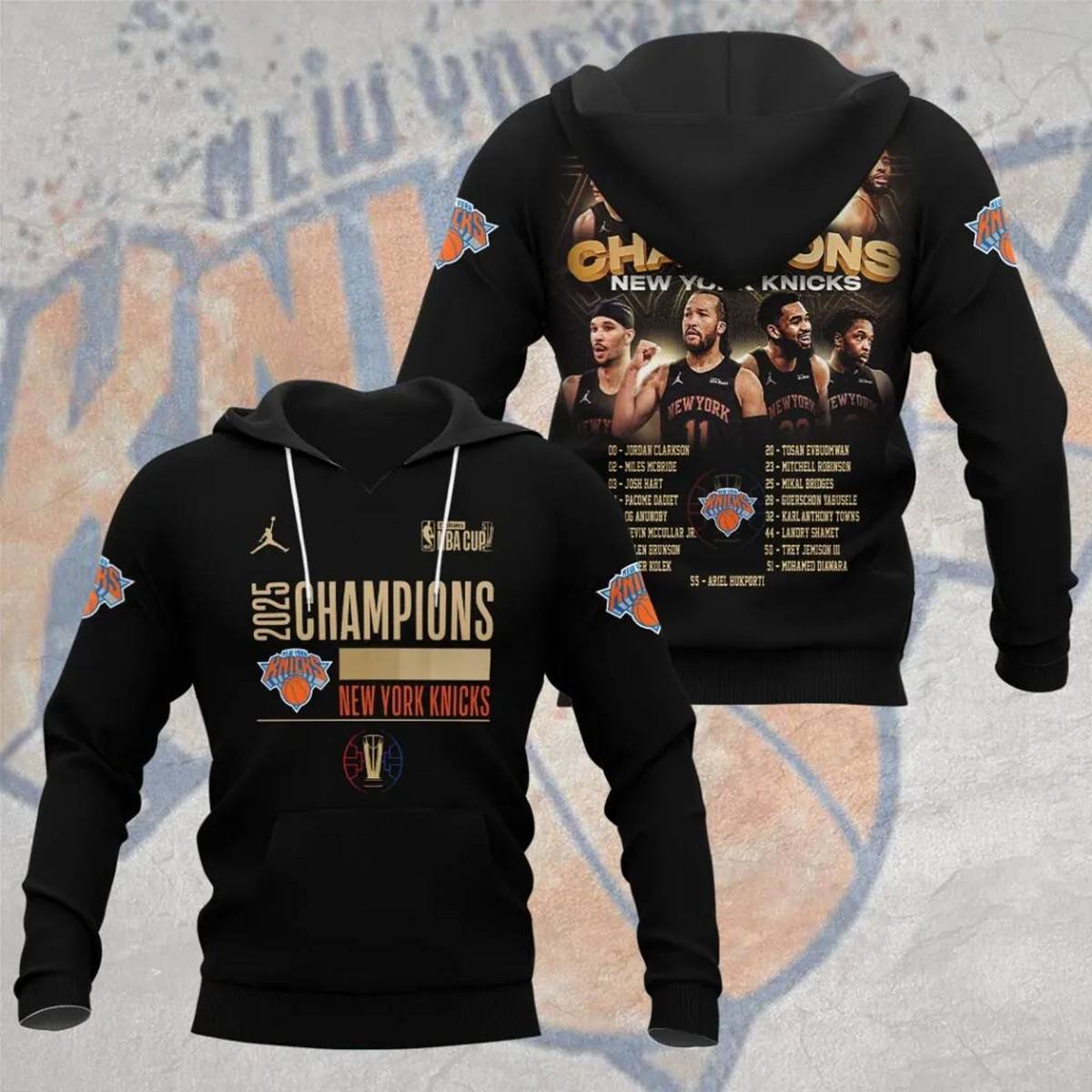 NYK x NBA 2025 NBA Cup Champions Aparael V2 DATND TANTD