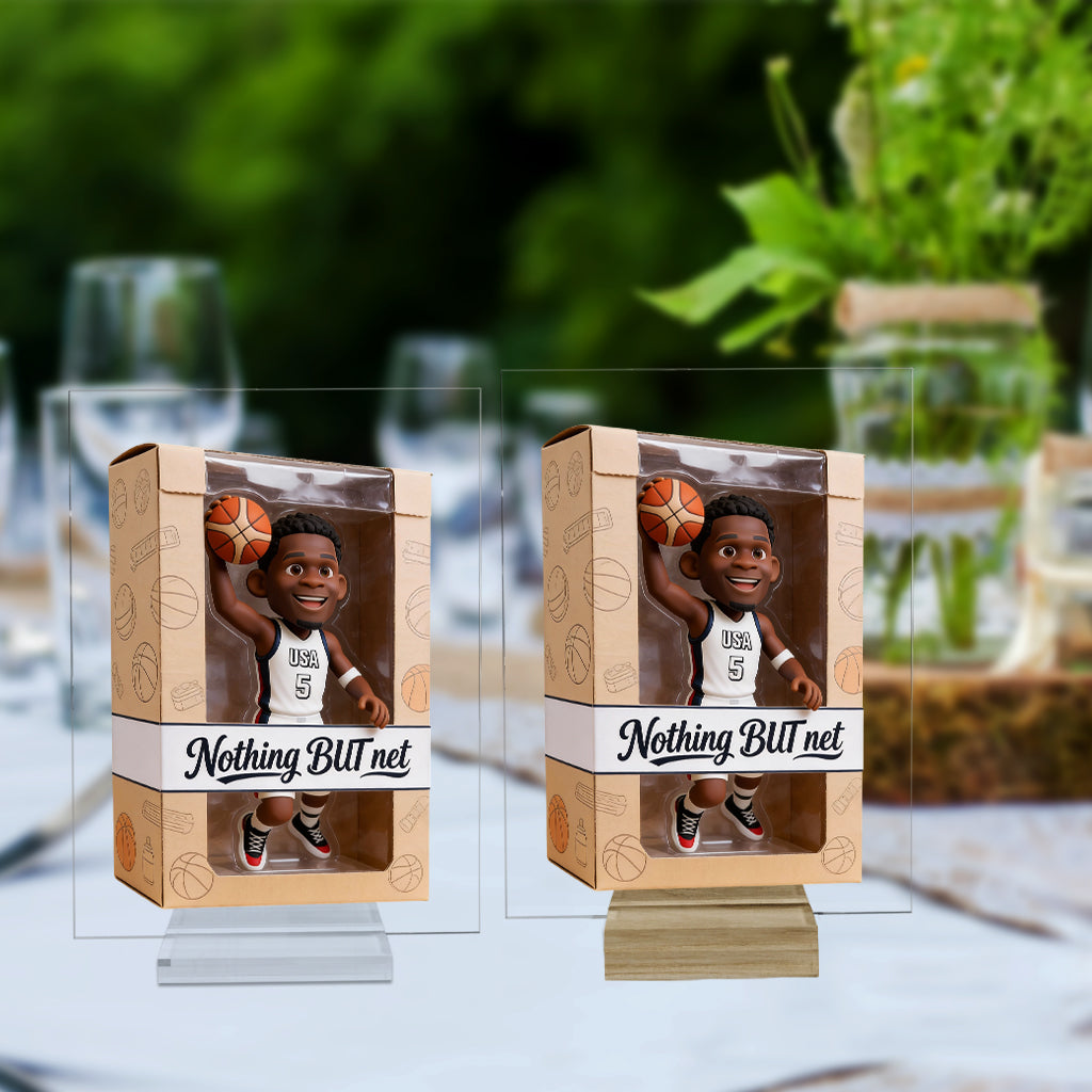 Love Basketball - Personalized Basketball Custom Shaped Acrylic Plaque PTT
