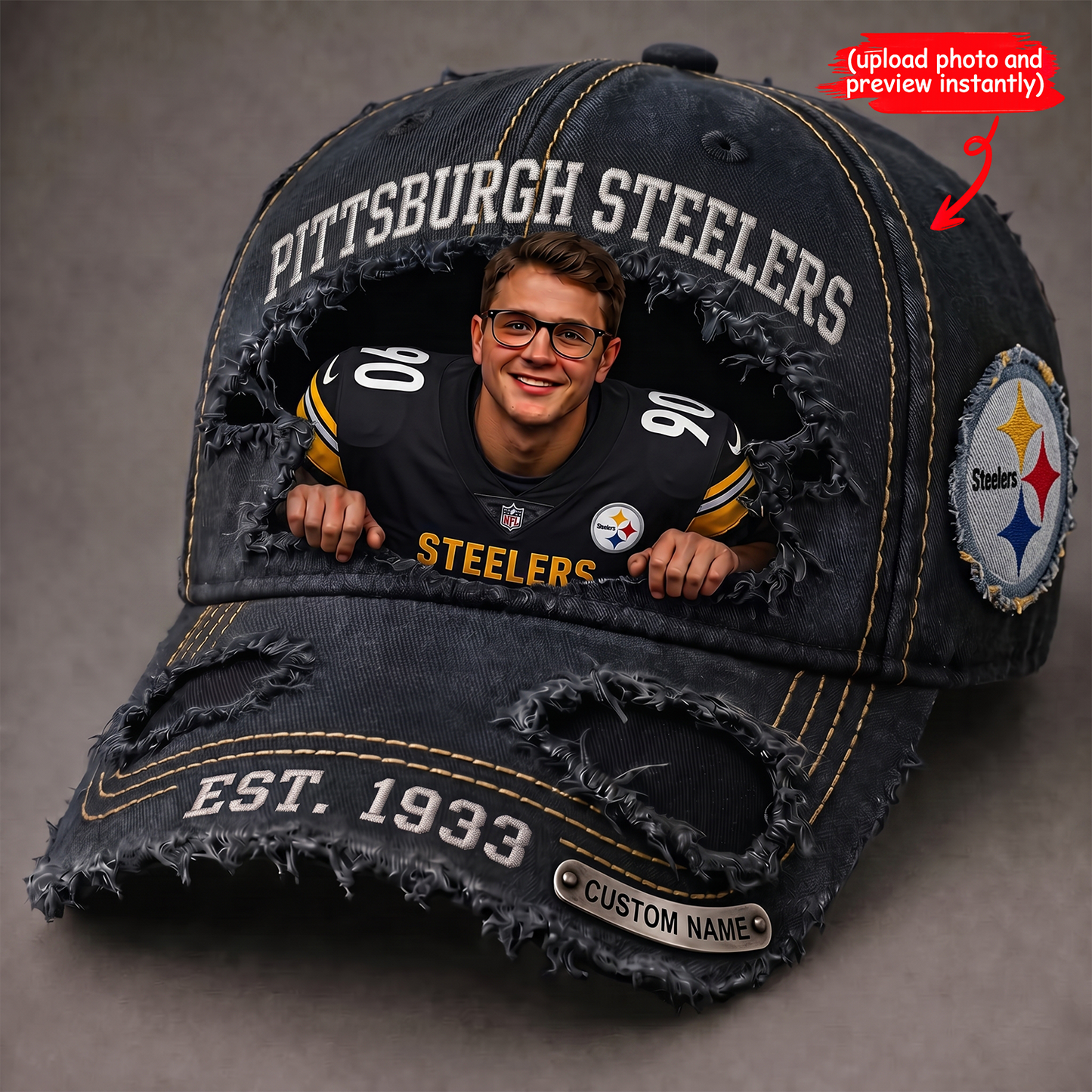 Personalized NFL Sun Hat - Custom Name & Face Gift for Football Fans 0207 V2 NAK NHT
