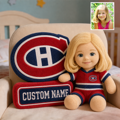 Premium NHL Personalized Kid Faux Fur Pillow NMD TTV