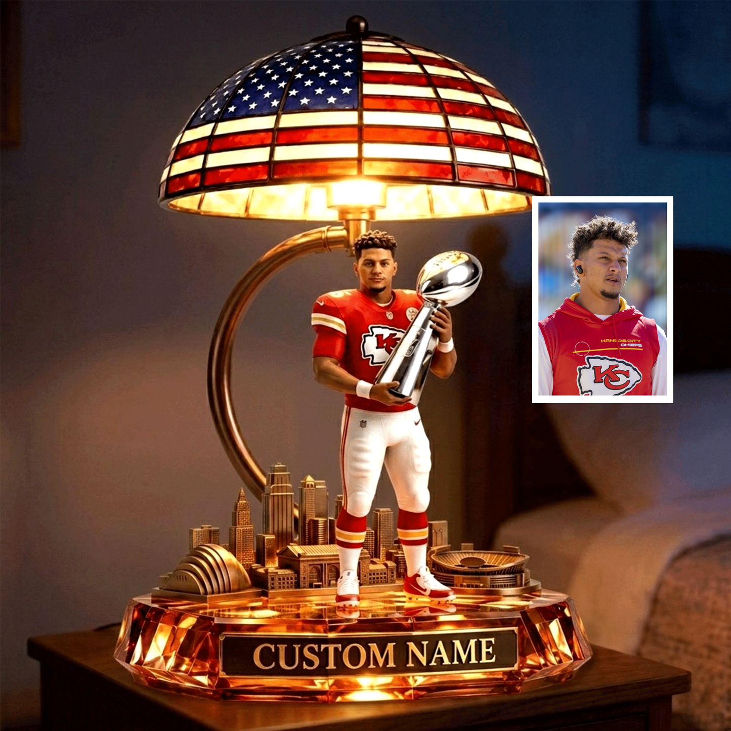 Premium NFL Football Player Personalized Acrylic LED Night Light V2 NMD CTKT