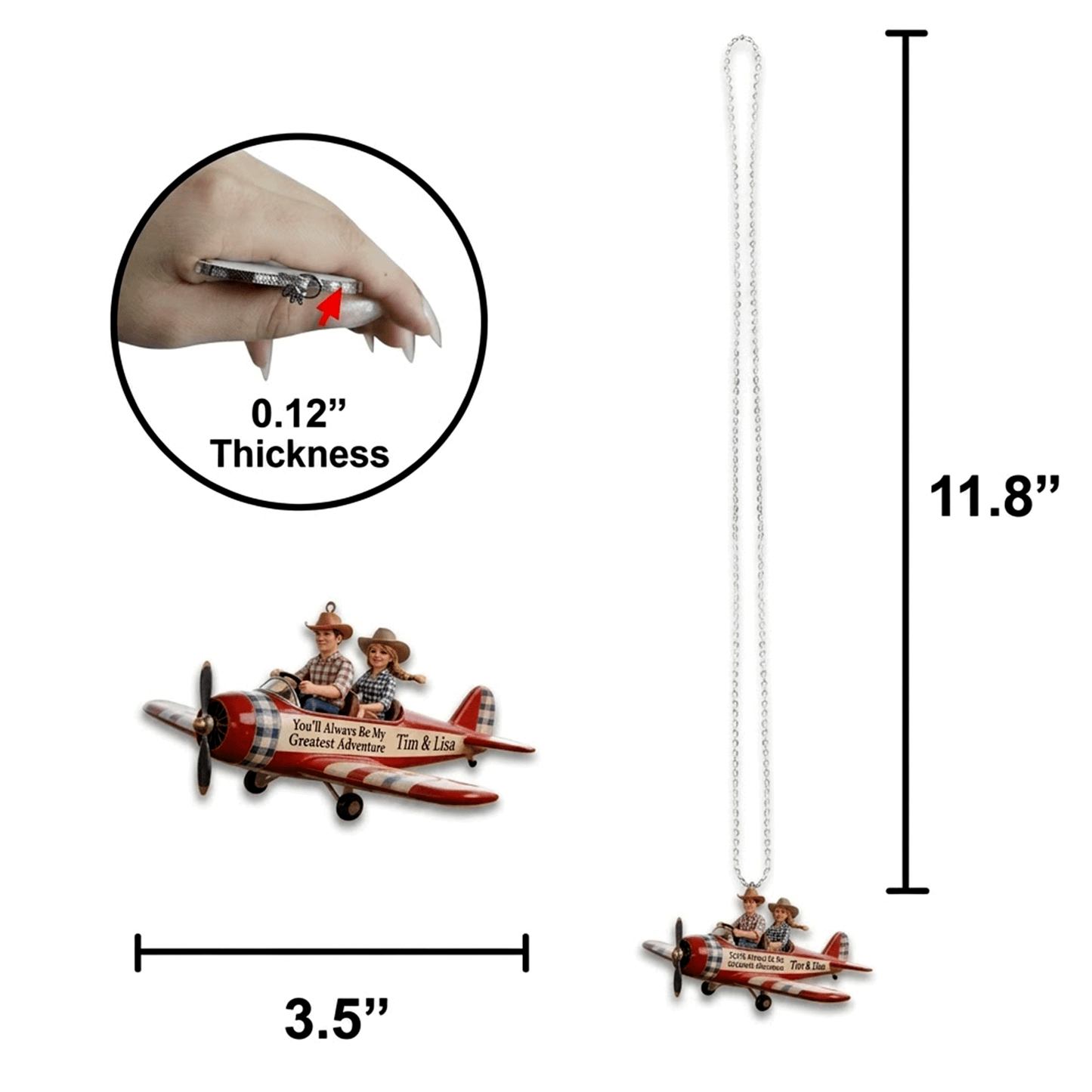 Premium NHL Personalized Hockey Airplane Car Ornament NMD CTKT