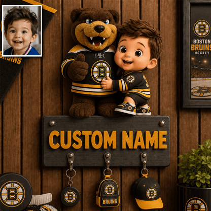 Premium NHL Personalized Kid Custom Shaped Hanging Rack NMD CTKT