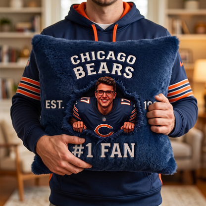 Personalized NFL 3D Rip Through Plush Throw Pillow 1407 NAK TTT