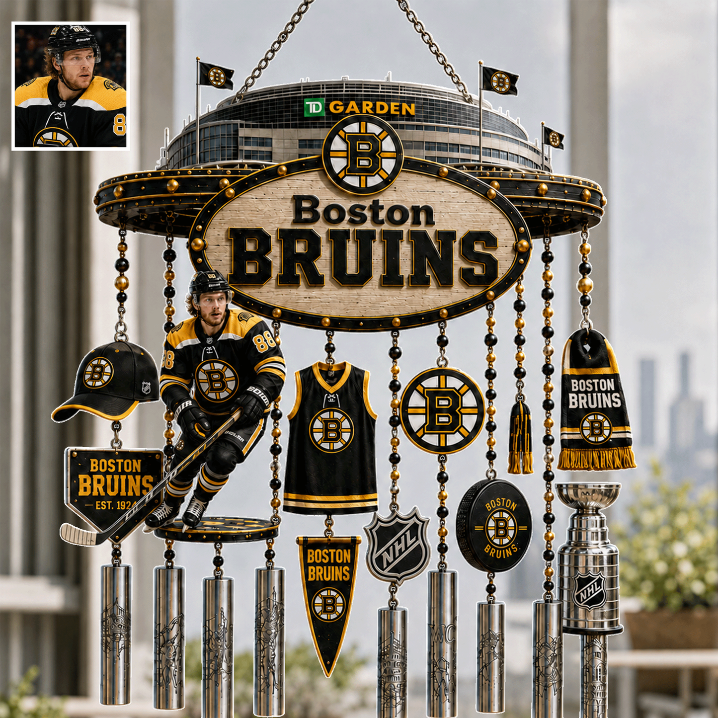 Premium NHL Personalized Wind Chime NMD CTKT