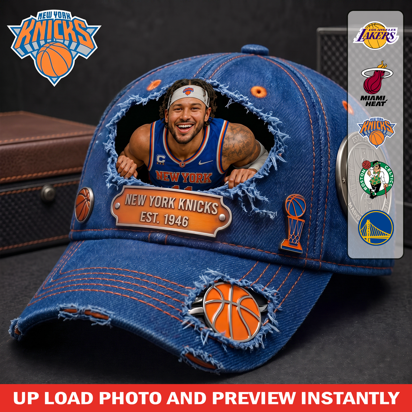 Personalized NBA Sun Hat - Custom Name & Face Gift for Football Fans 3006 NAK TTT