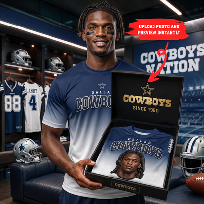 Premium NFL Personalized Portrait Gradient T-Shirt NMD TTV