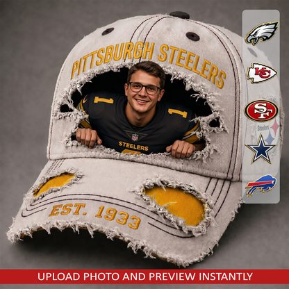 Personalized NFL Sun Hat - Custom Name & Face Gift for Football Fans 2906 NAK NHT