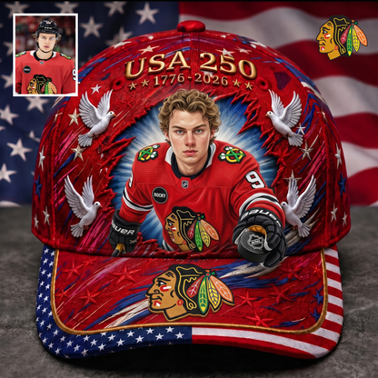 Premium NHL Personalized USA 250 Patriotic Cap NMD TTV