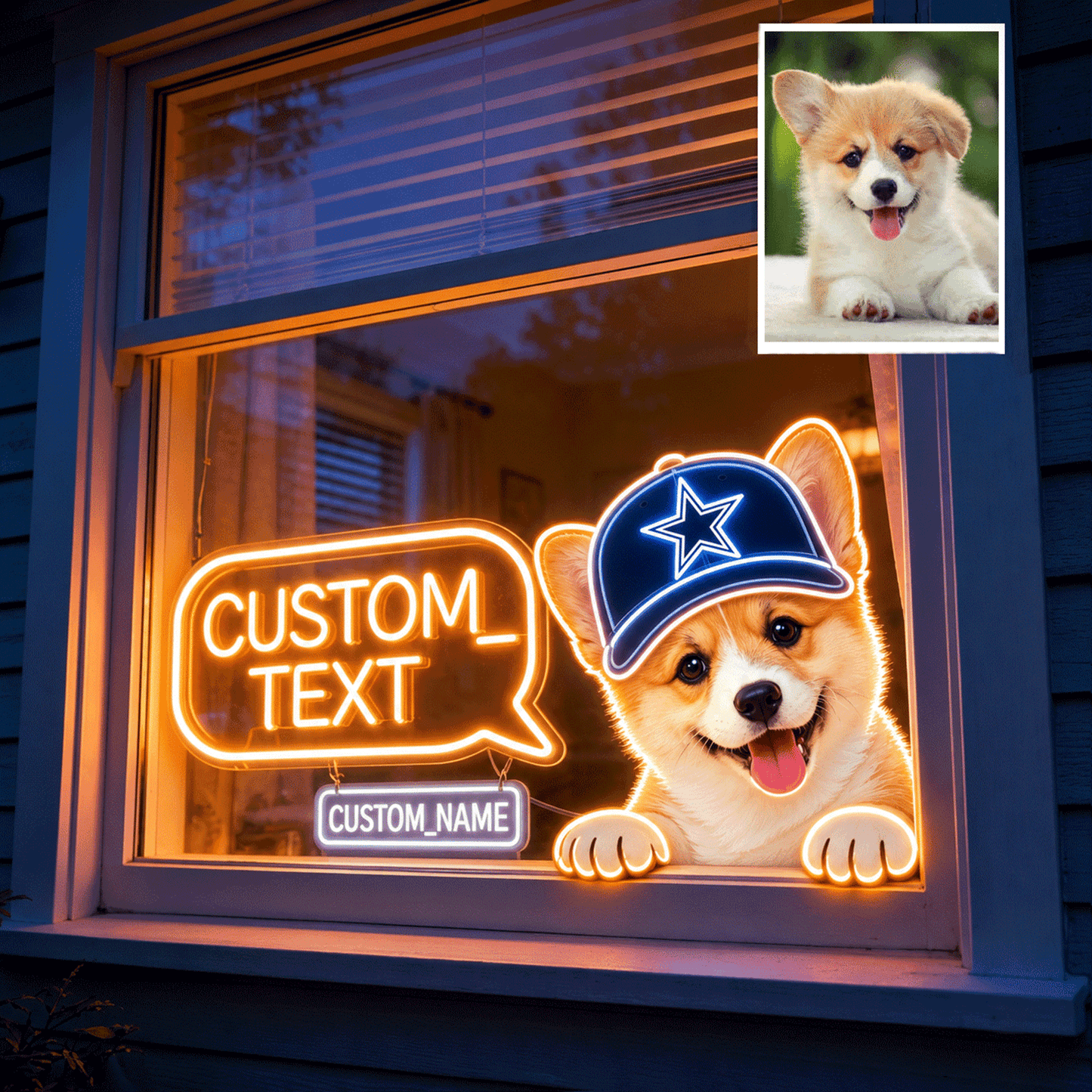 Premium NFL Personalized Pet Neon LED Light Sign NMD CTKT
