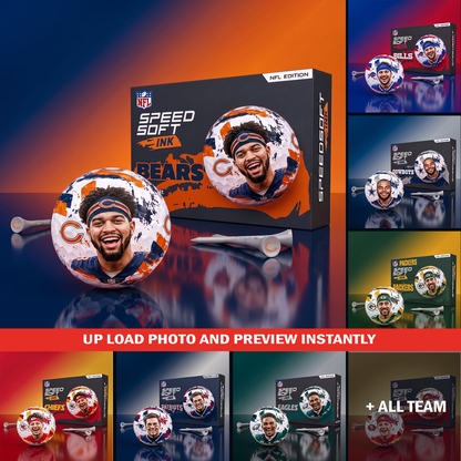 Personalized NFL Premium SpeedSoft Ink Golf Balls Gift Set 1607 NAK TTT