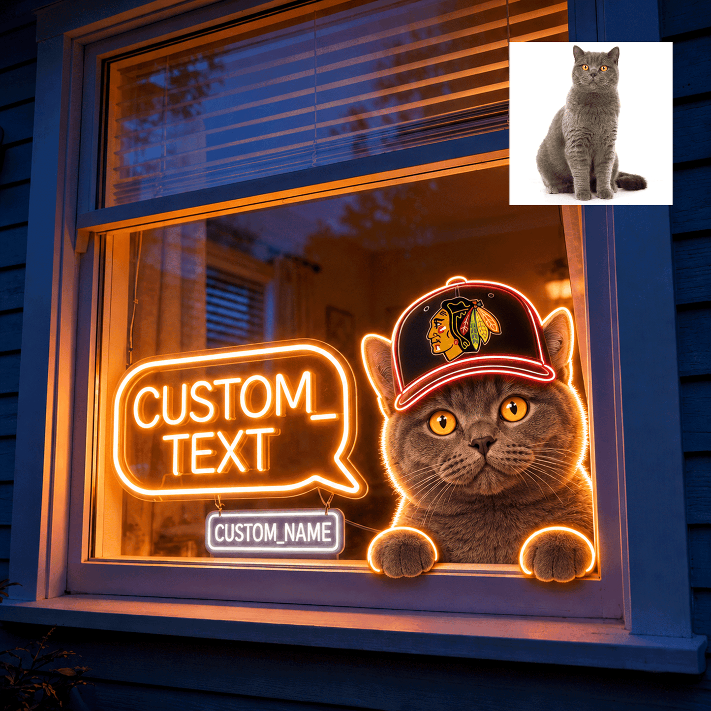 Premium NHL Personalized Pet Neon LED Light Sign NMD CTKT