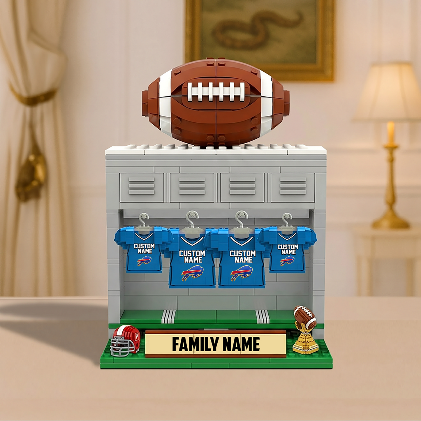 Football Family Plaque - Personalized Gifts For Family 0606 NAK TTT