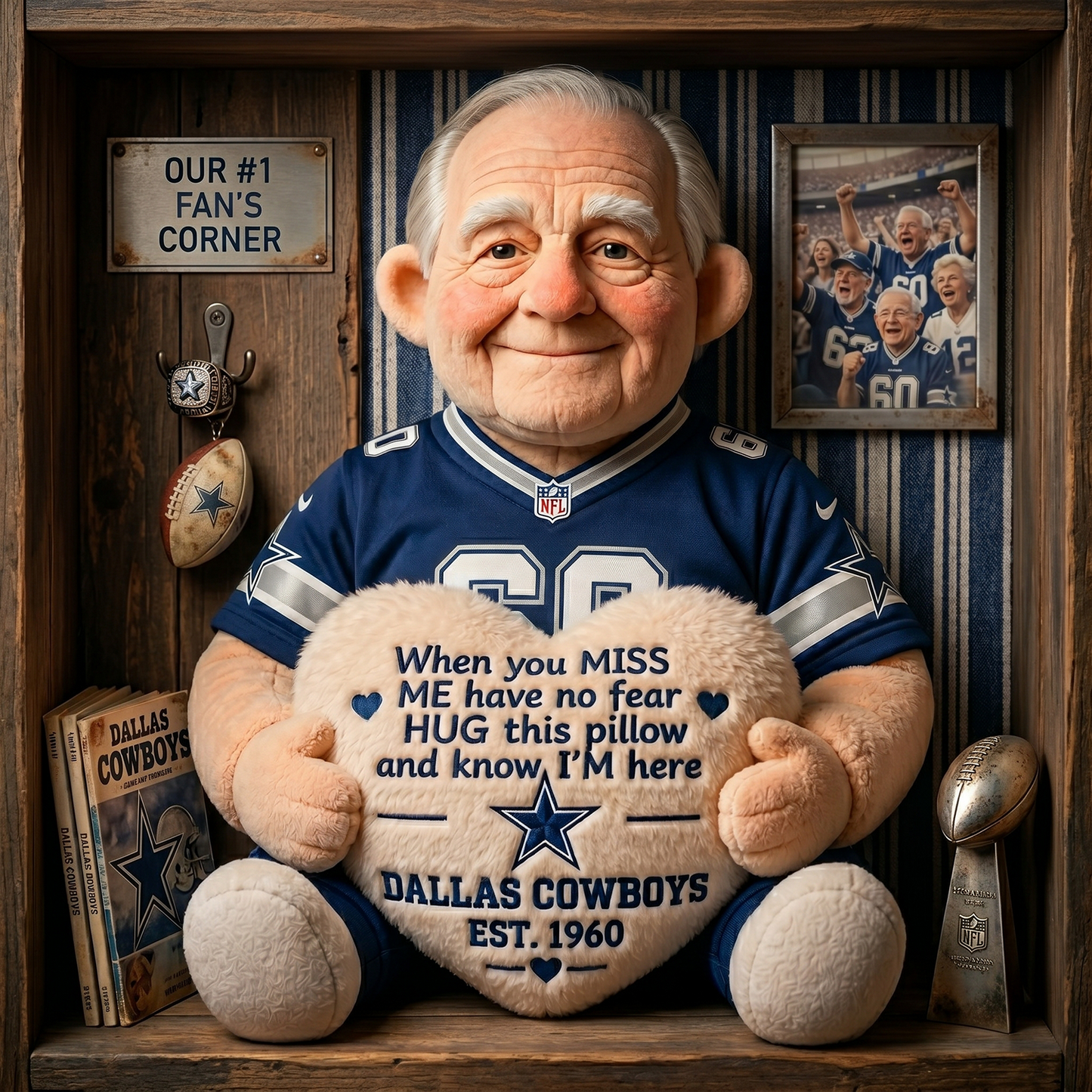NFL Memorial Pillow - Custom Shaped Pillow 1806 NAK NHT