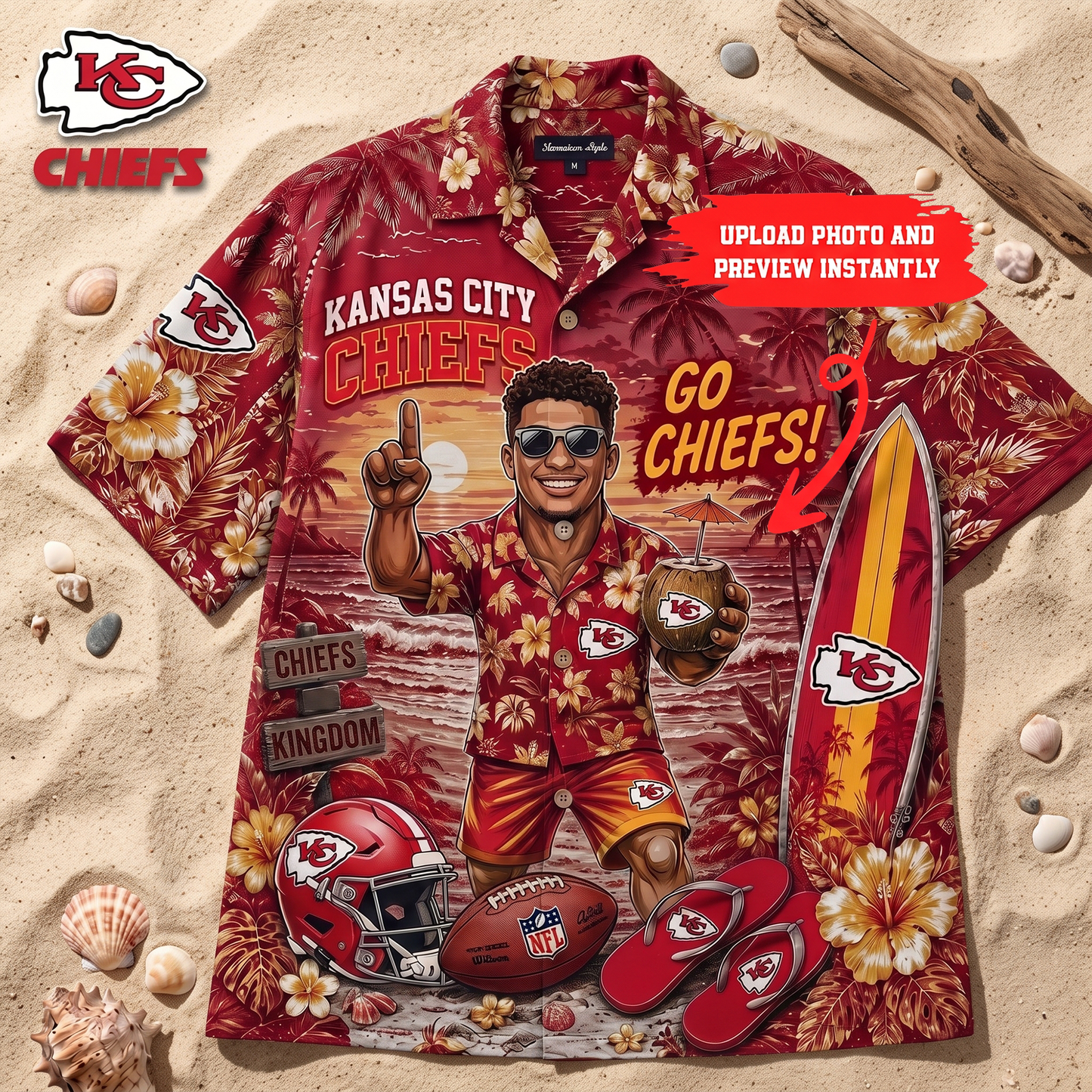 Premium NFL Personalized Tropical Beach Hawaiian Shirt NMD TTV