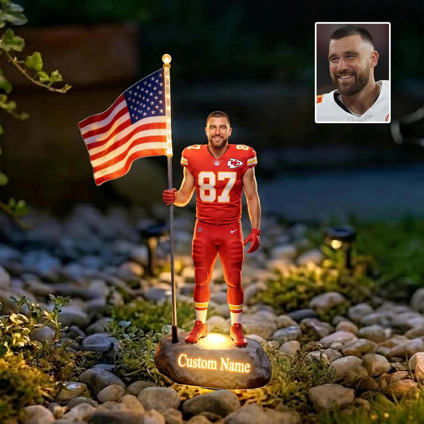 Premium NFL 4th Of July Personalized Acrylic Light NMD TTV