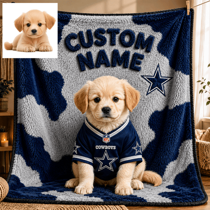 Premium NFL Personalized Pet Blanket NMD CTKT