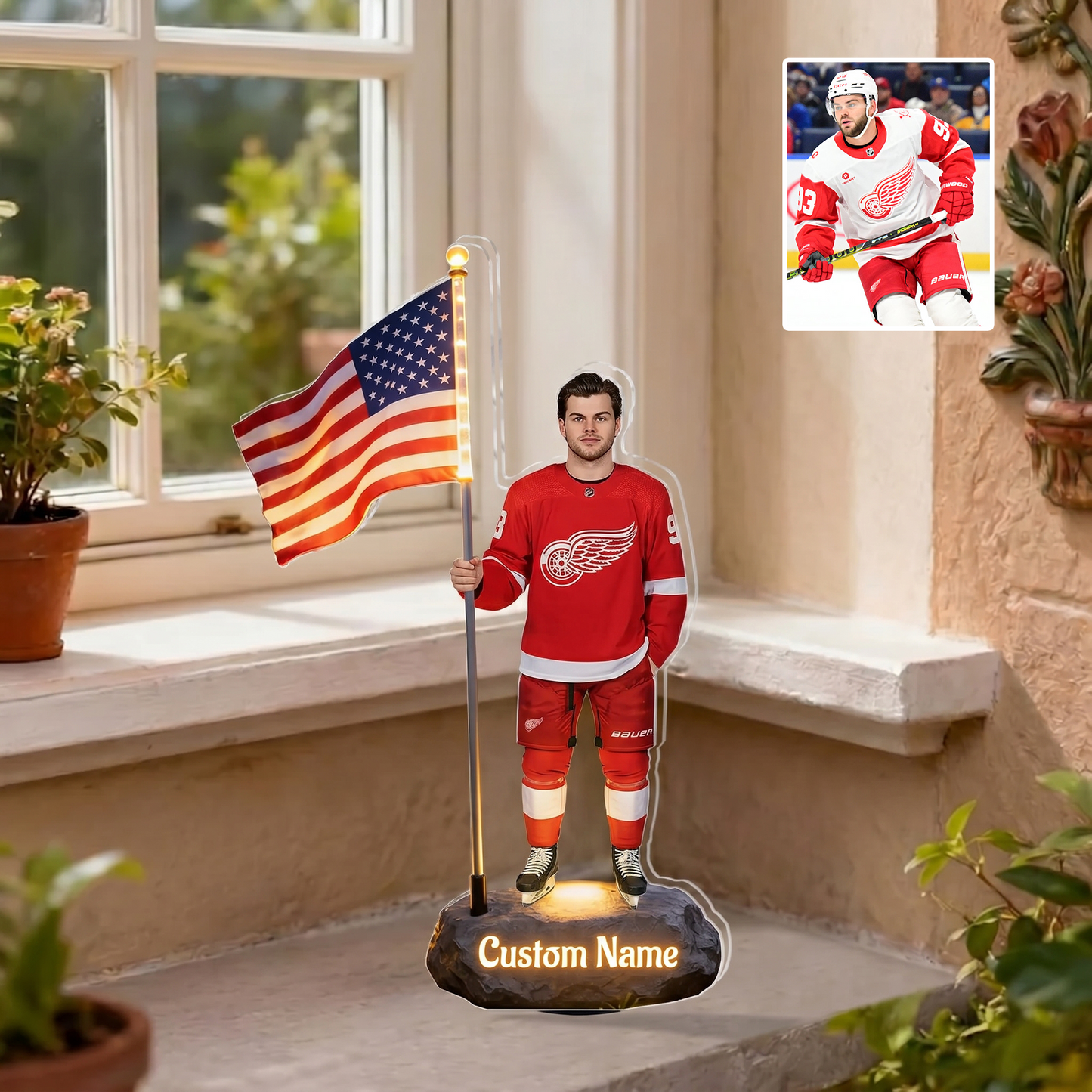 Premium NHL 4th Of July Personalized Acrylic Light NMD TTV