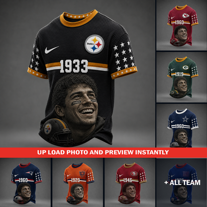 Personalized NFL Custom Portrait T-Shirt for Football Fans 1107 NAK TTT