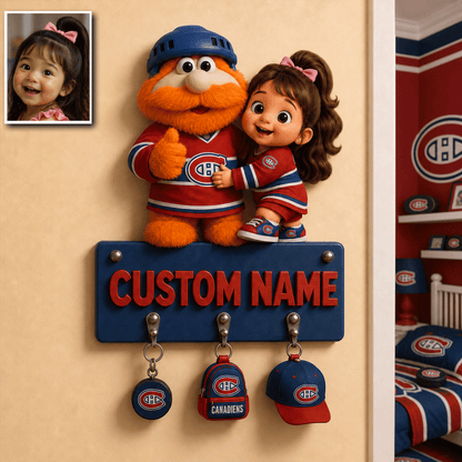 Premium NHL Personalized Kid Custom Shaped Hanging Rack NMD CTKT