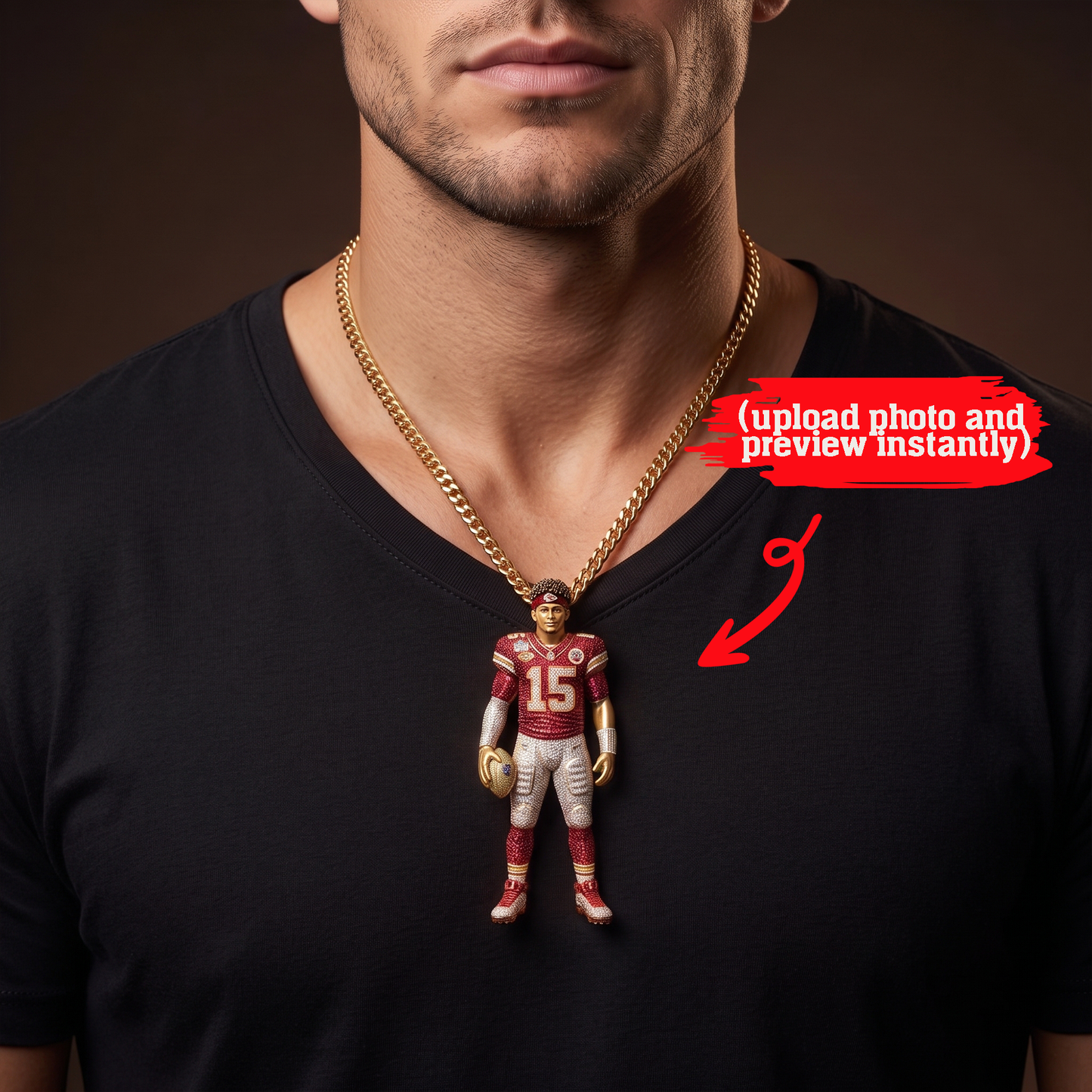 Premium NFL Personalized Gold Chain NMD TTV