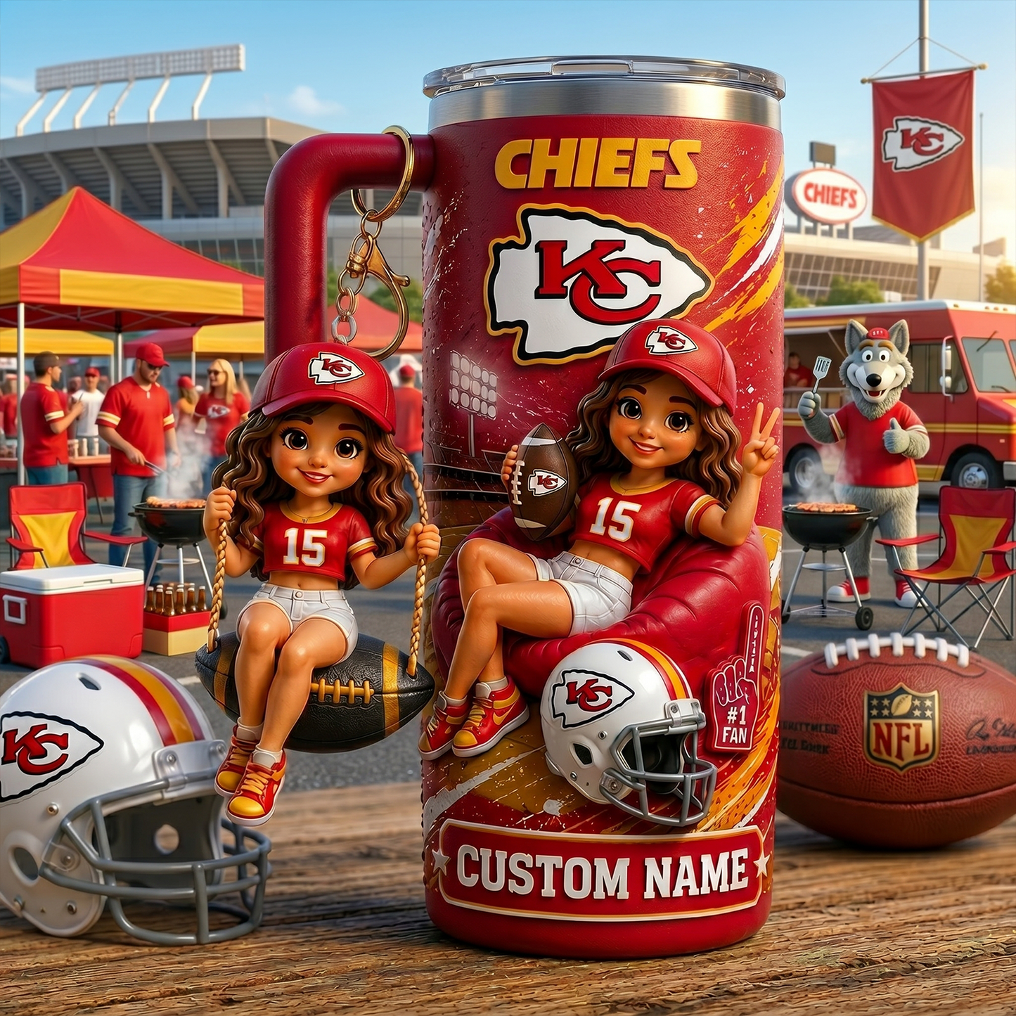Personalized NFL-themed premium humorous ceramic mug for ocean lovers with velvet pendant 1706 NAK NHT