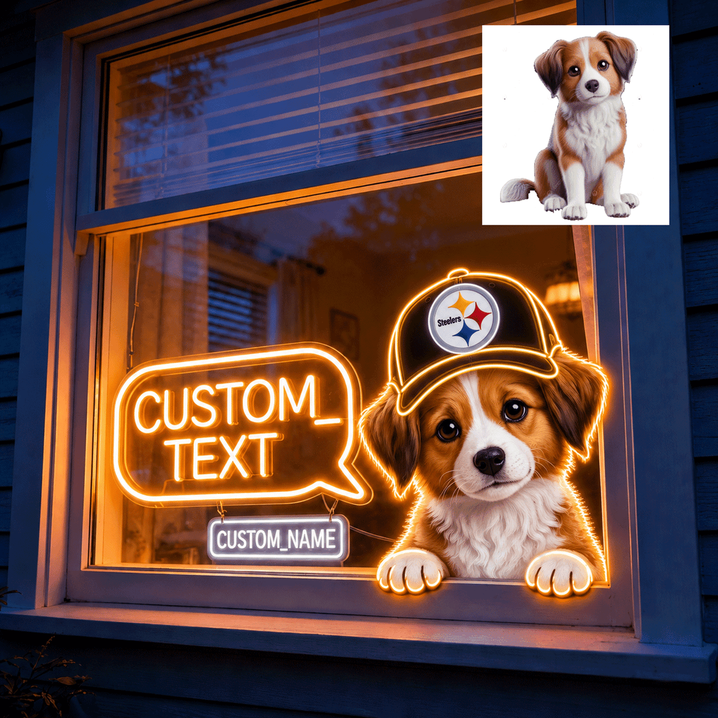 Premium NFL Personalized Pet Neon LED Light Sign NMD CTKT