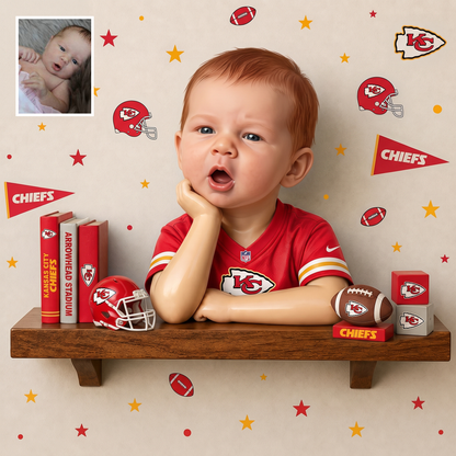 Premium NFL Personalized Kid Wooden Floating Shelf NMD TTV
