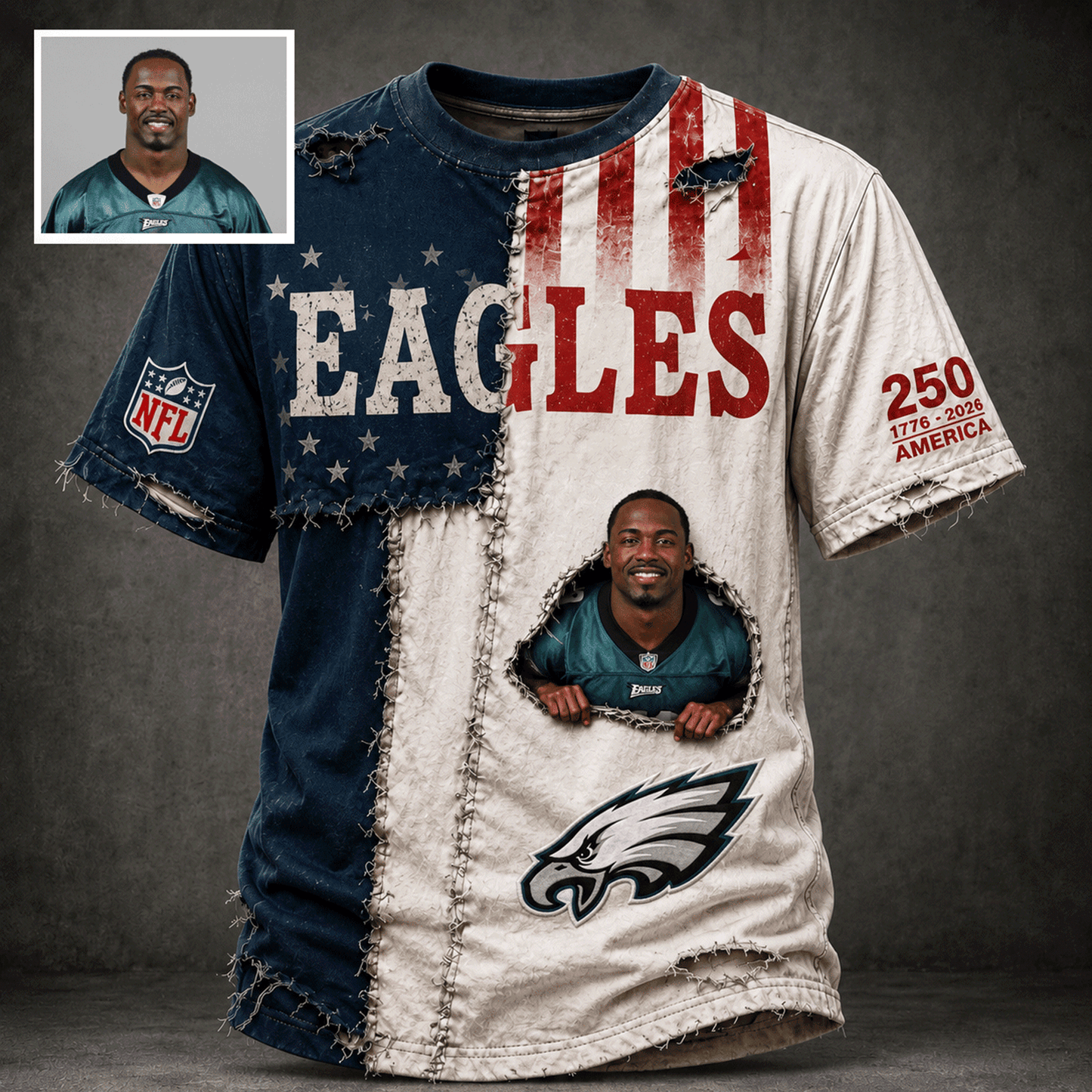 Premium NFL Personalized 250th America Vintage Football Shirt NMD CTKT