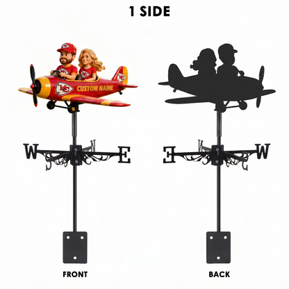 NFL Airphane Couple - Personalized Couple Weather Vane 1006 NAK NHT