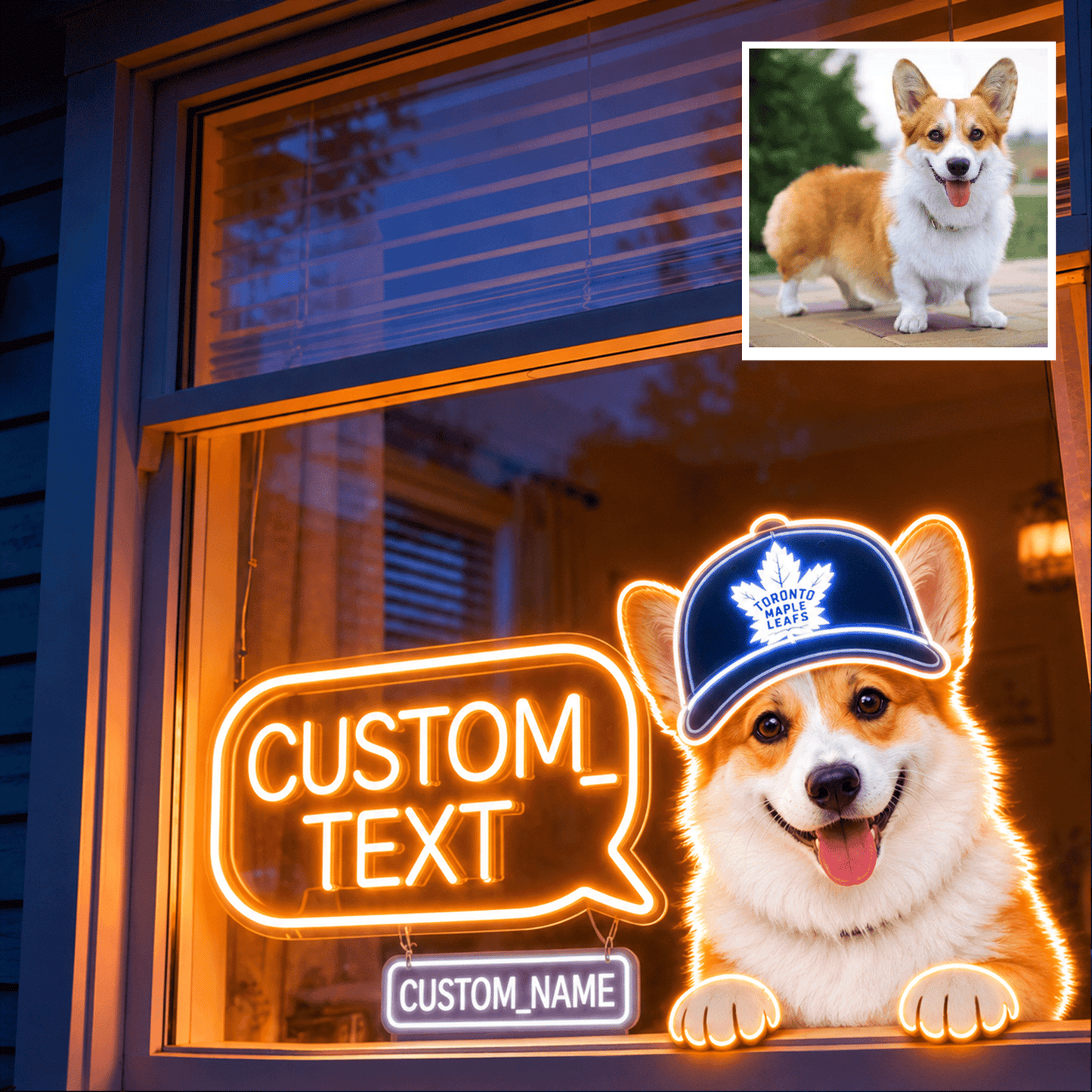 Premium NHL Personalized Pet Neon LED Light Sign NMD CTKT