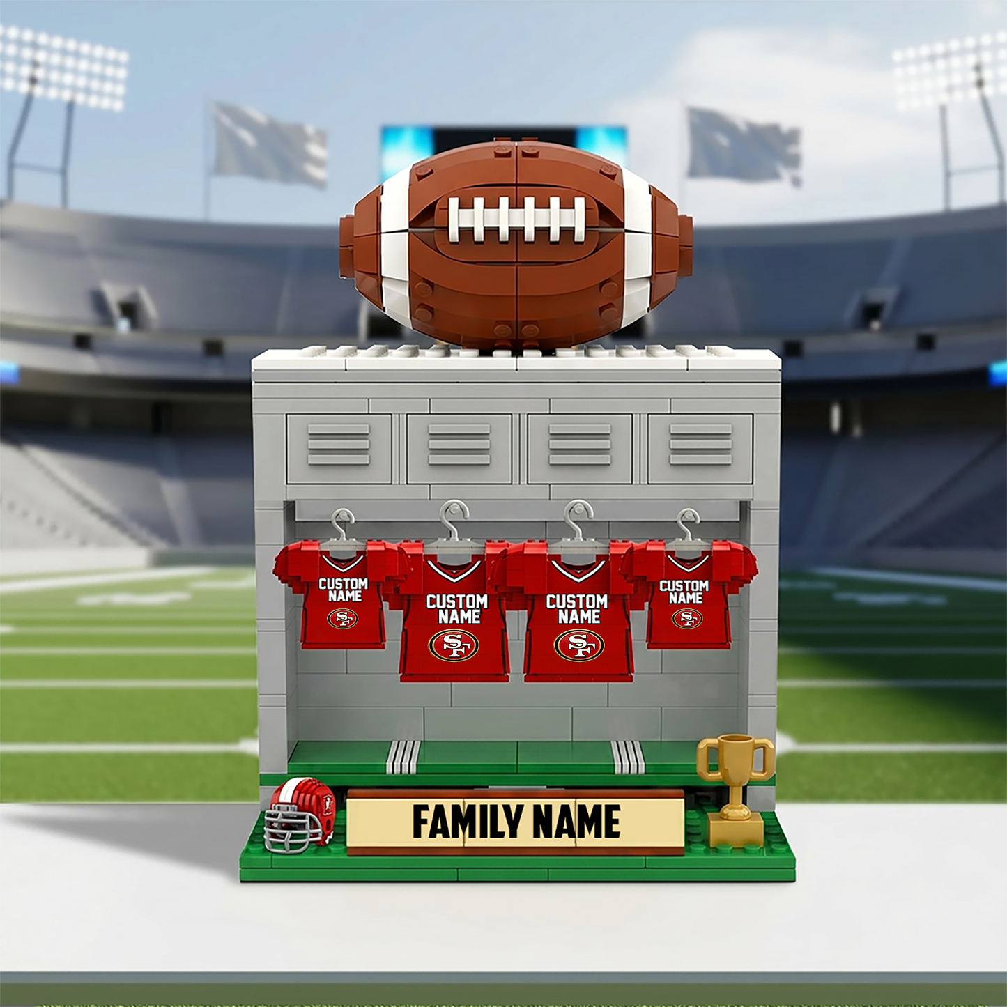 Football Family Plaque - Personalized Gifts For Family 0606 NAK TTT