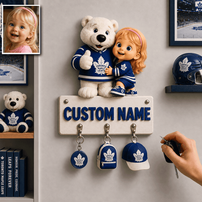 Premium NHL Personalized Kid Custom Shaped Hanging Rack NMD CTKT
