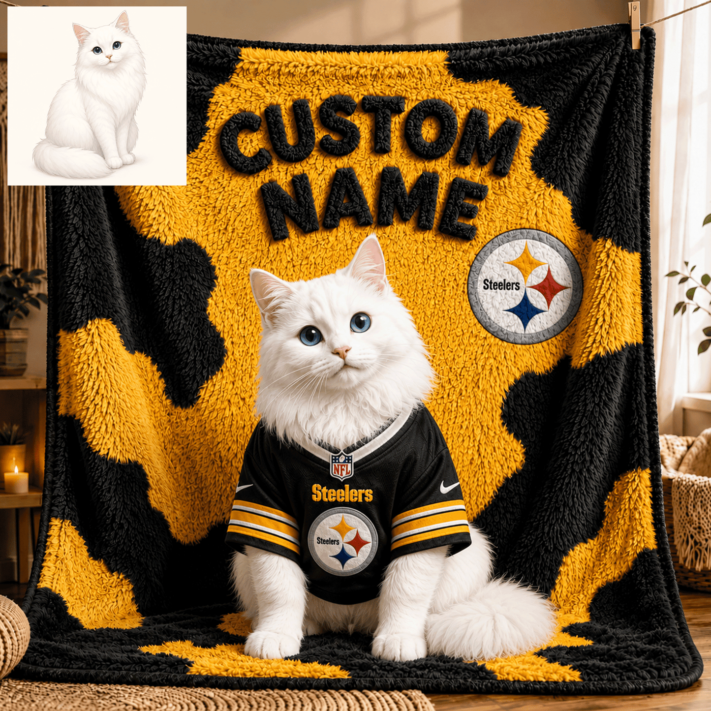 Premium NFL Personalized Pet Blanket NMD CTKT
